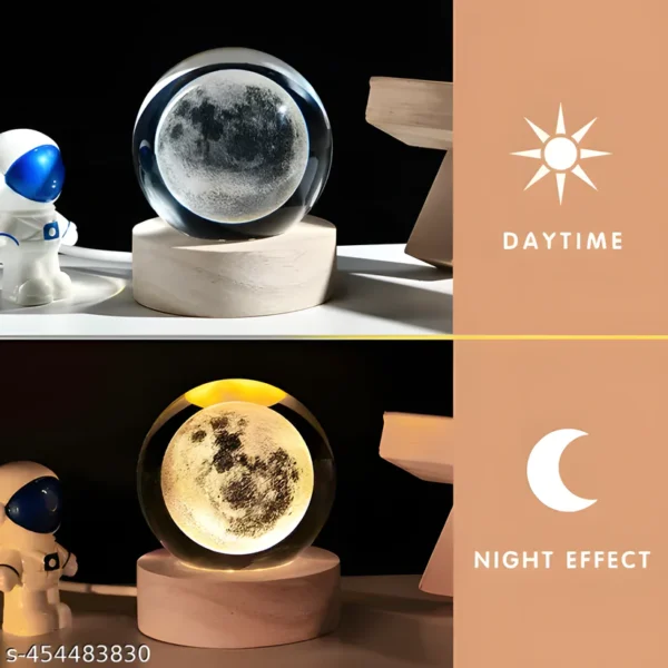 3D Moon Crystal Ball Night Lamp - Image 2