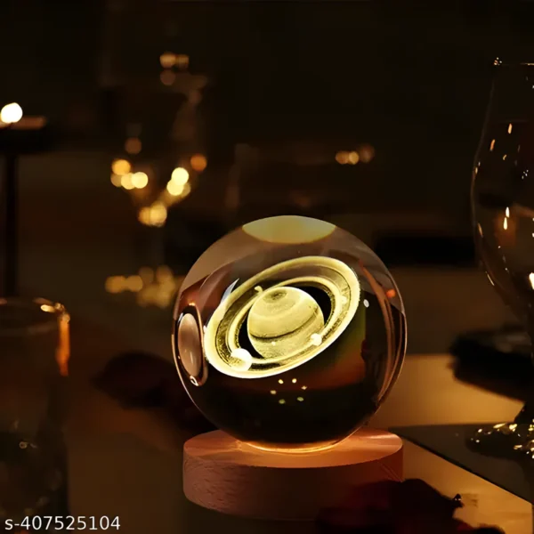 3D Saturn Crystal Ball Night Lamp