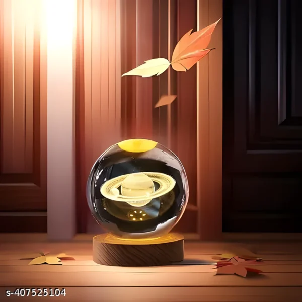 3D Saturn Crystal Ball Night Lamp - Image 3