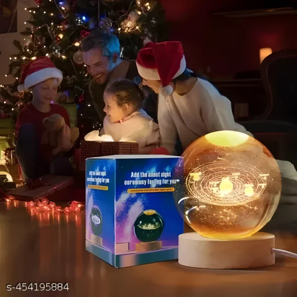 3D Solar Crystal Ball Night Lamp - Image 3